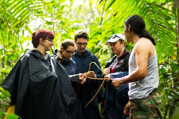Tourists Group In Amazonia — Stock Photo, Image