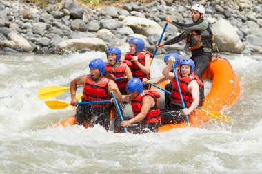 Whitewater River Rafting clipart