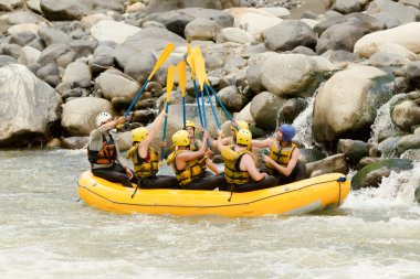 Whitewater nehir Rafting ekibi