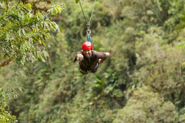 Zip Line ervaring — Stockfoto