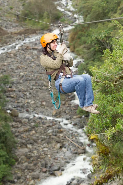 Zip Line ervaring — Stockfoto