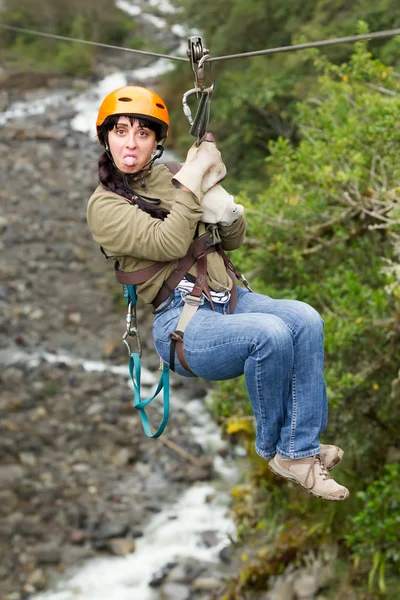 Zip Line ervaring — Stockfoto