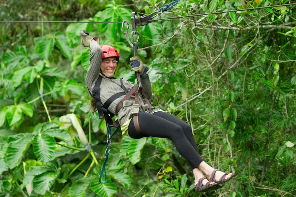 Zip Line ervaring — Stockfoto