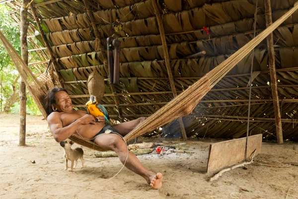 Waorani estilo de vida indígena — Fotografia de Stock