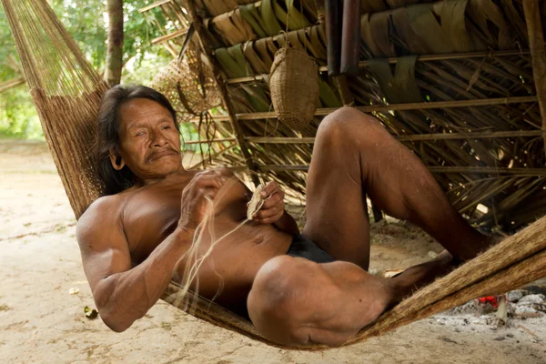Waorani estilo de vida indígena — Foto de Stock