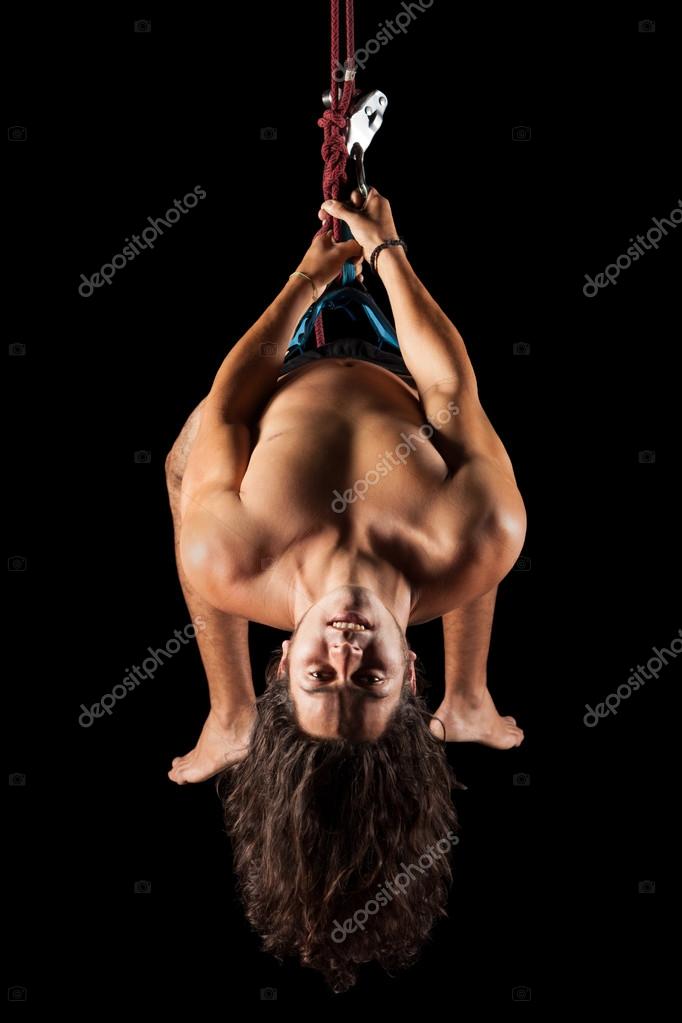 naked man hanging Naked man hanging