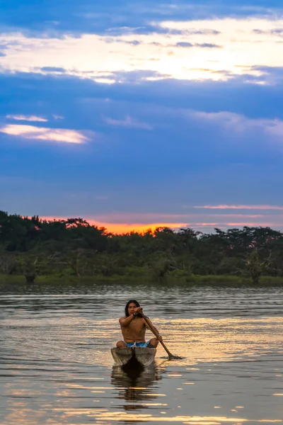 Autochtone bevolkingsgroepen Cuyabeno Ecuador — Stockfoto