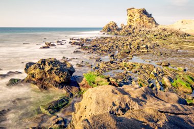 Sahil gündüz uzun pozlama