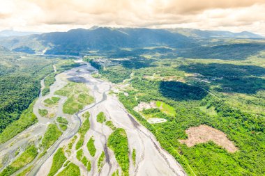 Pastaza River Exiting Andes Mountains Ecuador clipart