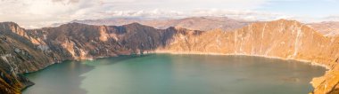 Quilotoa krater göl Panorama