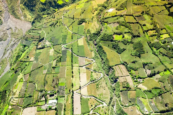 Agricultura en Tungurahua tiro aéreo —  Fotos de Stock