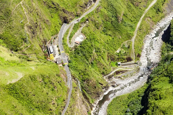 Agoyan Electric Plant Tungurahua Aerial Shot — Stock Photo, Image