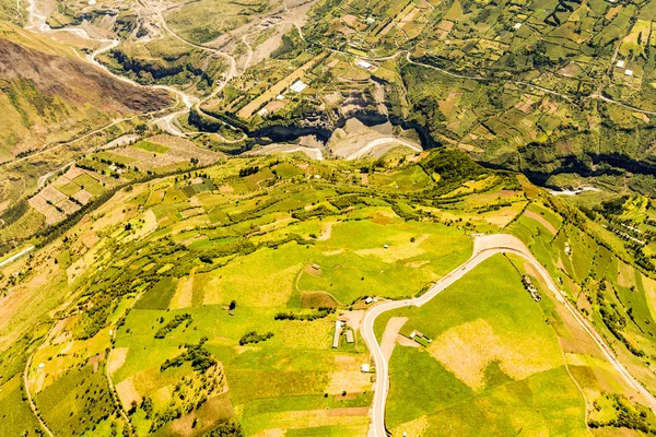 Terreno agricolo ecuadoriano Colpo aereo — Foto Stock