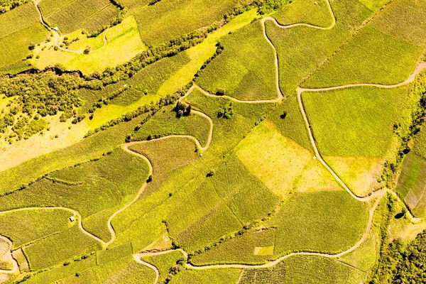 Prise de vue aérienne des terres agricoles équatoriennes — Photo