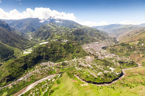 Banos De Agua Santa Ne Aerial Shot — Stock Photo, Image