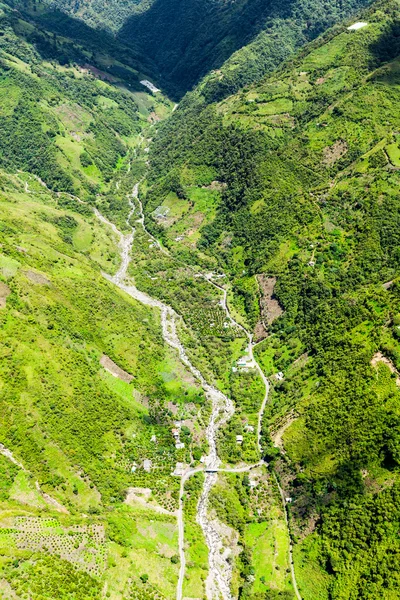 Rio blanco tungurahua Luftaufnahme — Stockfoto