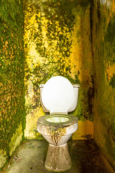 Schmutziges Wasser aus der Toilette — Stockfoto