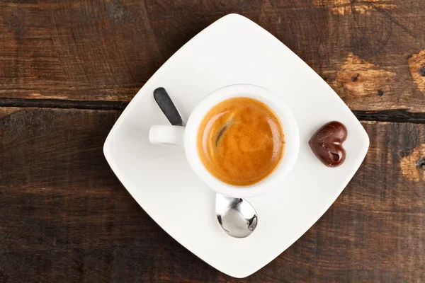 Romántica taza de café expreso — Foto de Stock