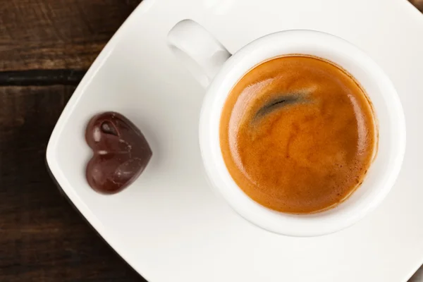 Romantic Espresso Coffee Cup — Fotografie, imagine de stoc