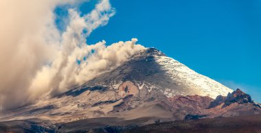 Cotopaxi Volcano Panorama During 2015 Eruption clipart