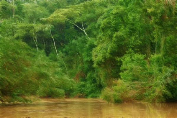 Amazone Jungle Schilderstijl — Stockfoto