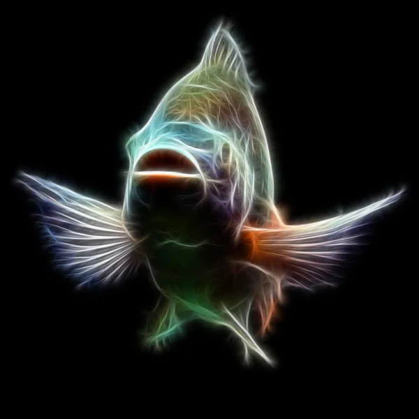 Tilápia fractal de peixes — Fotografia de Stock