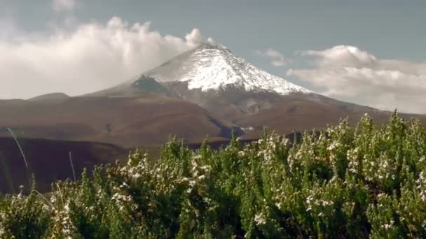 Cotopaxi sopka výbuch reálném čase — Stock video