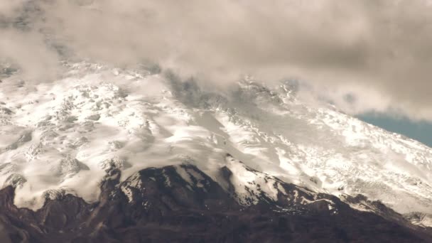 Glaciar do vulcão cotopaxi — Vídeo de Stock