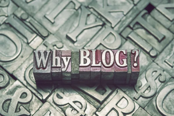 Por qué blog se reunió — Foto de Stock