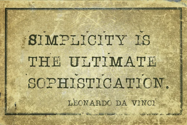 Simplicidade é DaVinci — Fotografia de Stock