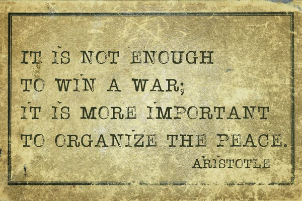 Win war Aristotle — Stock Photo, Image