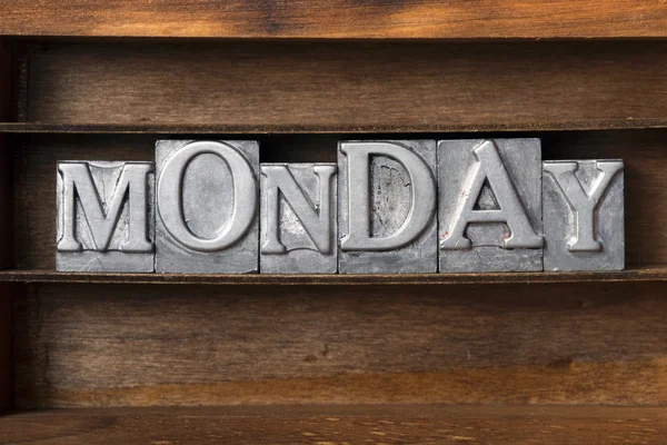 Monday word tray — Stock Photo, Image