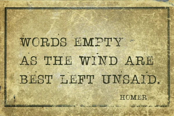Palabras como viento Homero —  Fotos de Stock