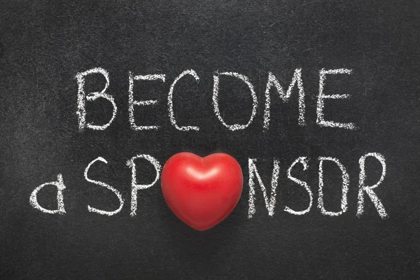 Become a sponsor — Stock Photo, Image