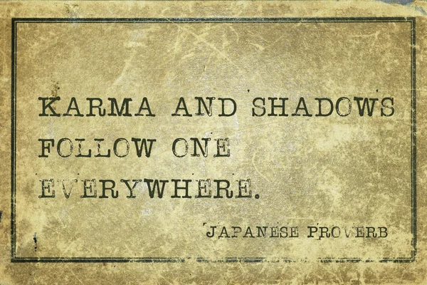 Karma und Schatten jp — Stockfoto