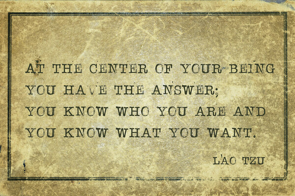 you know Lao Tzu