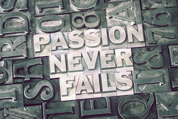 Passion never fails met — Stock Photo, Image