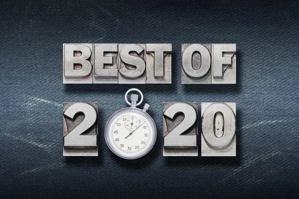 Best 2020 Phrase Made Metallic Letterpress Stopwatch — Stock Photo, Image