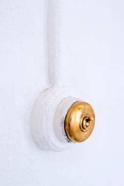 eski basit ışık düğmesi beyaz wal