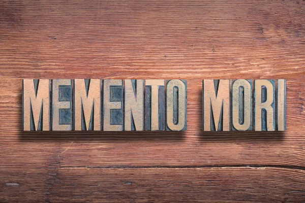 Memento Mori Antico Detto Latino Che Significa Ricordare Morte Combinato — Foto Stock