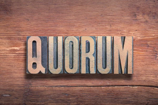 Quorum Oude Latijnse Woord Betekenis Van Wie Het Aantal Leden — Stockfoto
