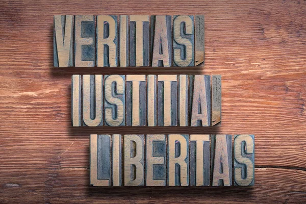 Veritas Iustitia Libertas Antiguo Dicho Latino Significado Verdad Justicia Libertad — Foto de Stock