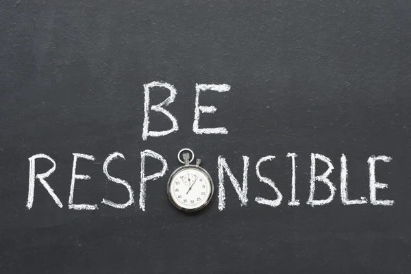 Be responsible — Stock Photo, Image