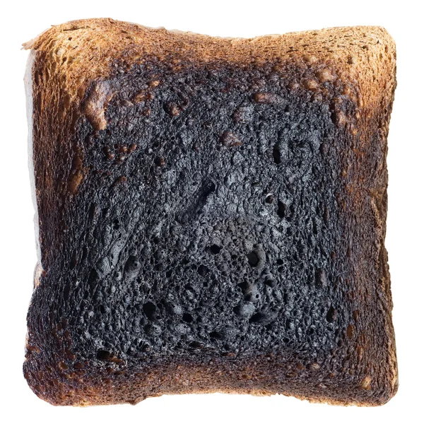 Burned toast — Stock Photo, Image