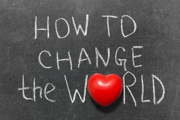 Nasıl dünya değiştirmek için — Stok fotoğraf