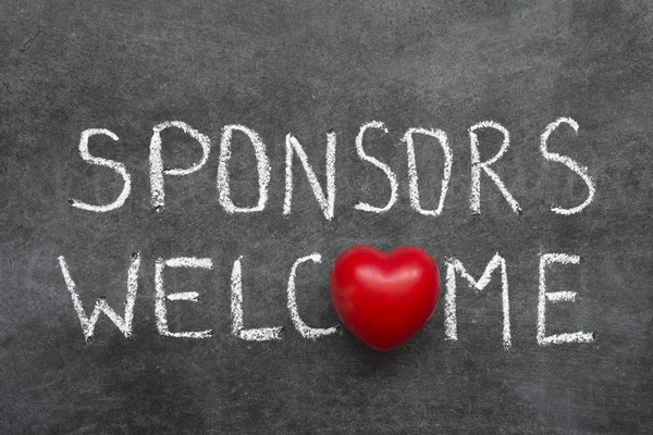 Sponsors welcome — Stock Photo, Image