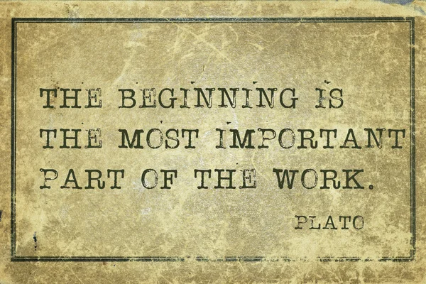 Comenzar Platón — Foto de Stock