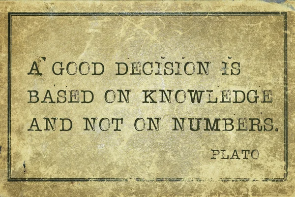 Decyzja Platona — Zdjęcie stockowe