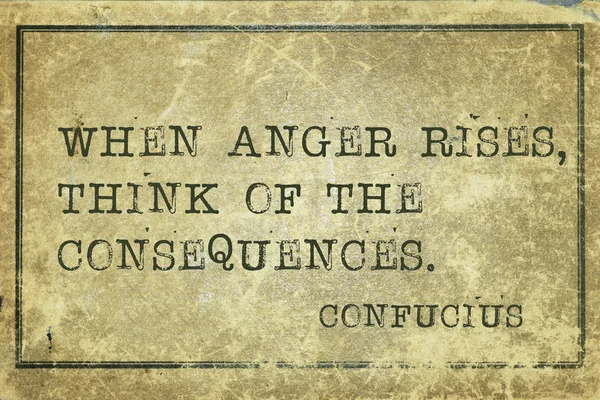 Anger Confucius — Stock Photo, Image