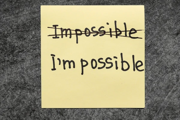 Eu sou possível. — Fotografia de Stock